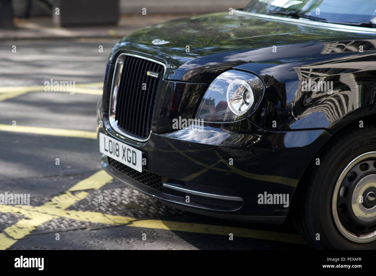 Londons neue vollelektrische black cab Stockfoto