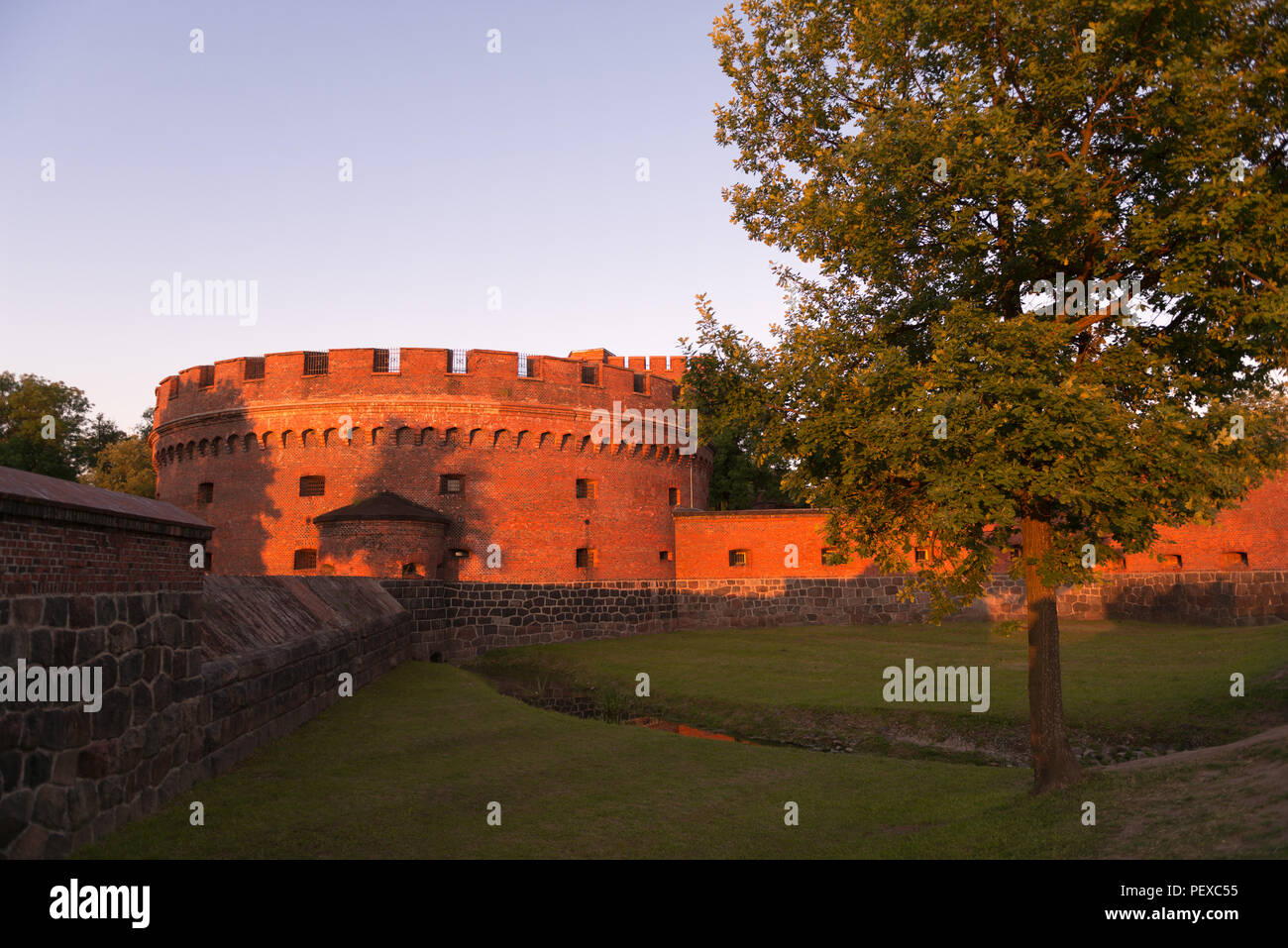 Die dohnaturm oder Dohna Tower, Oberteich, alte Stadtmauer, Mitte des 19. Jahrhunderts, Amber Museum, Kaliningrad, dem früheren Königsberg, Oblast Kaliningrad, Russland | Stockfoto