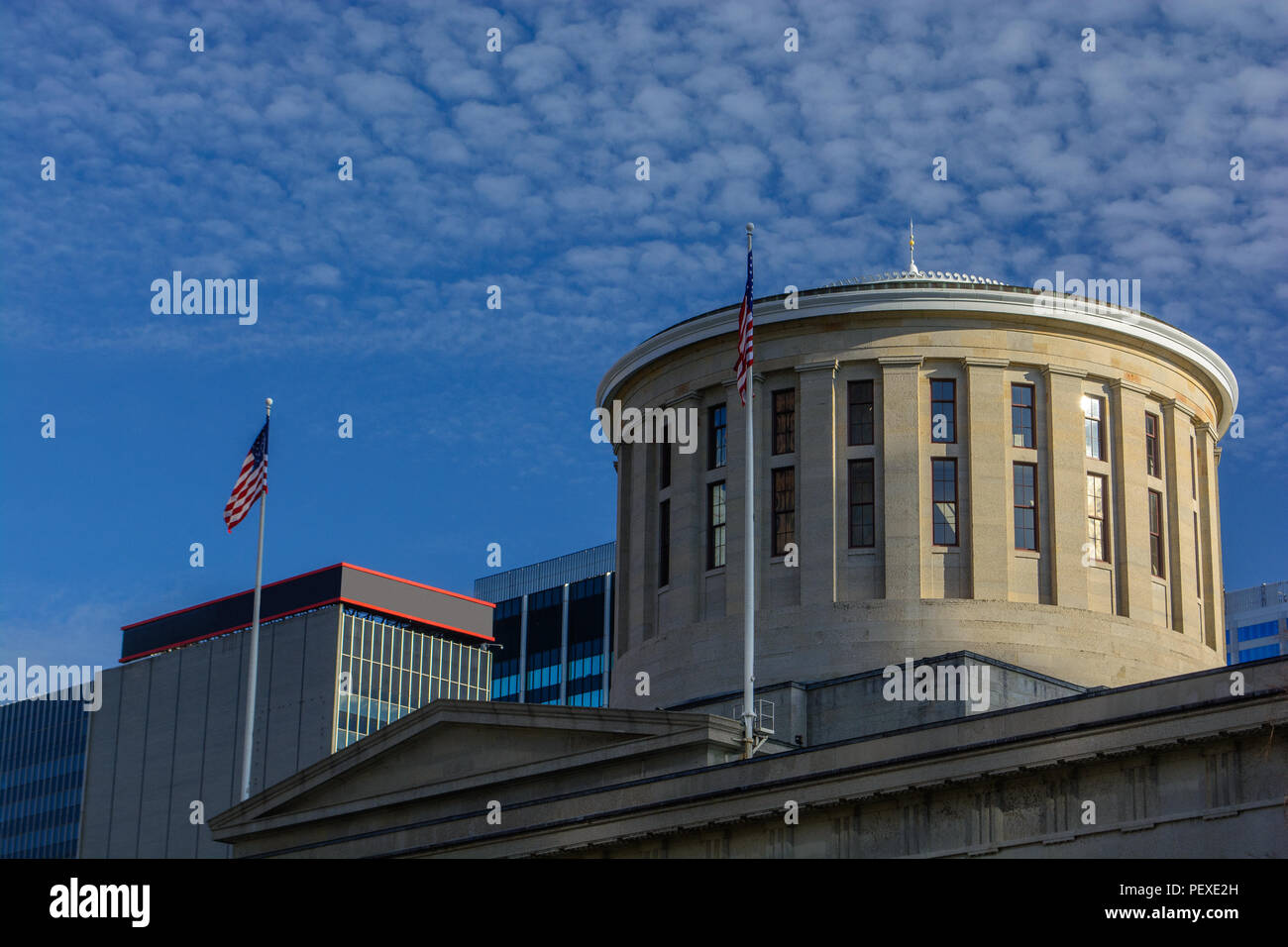 Ohio Statehouse State Capitol Building an einem sonnigen Tag Stockfoto