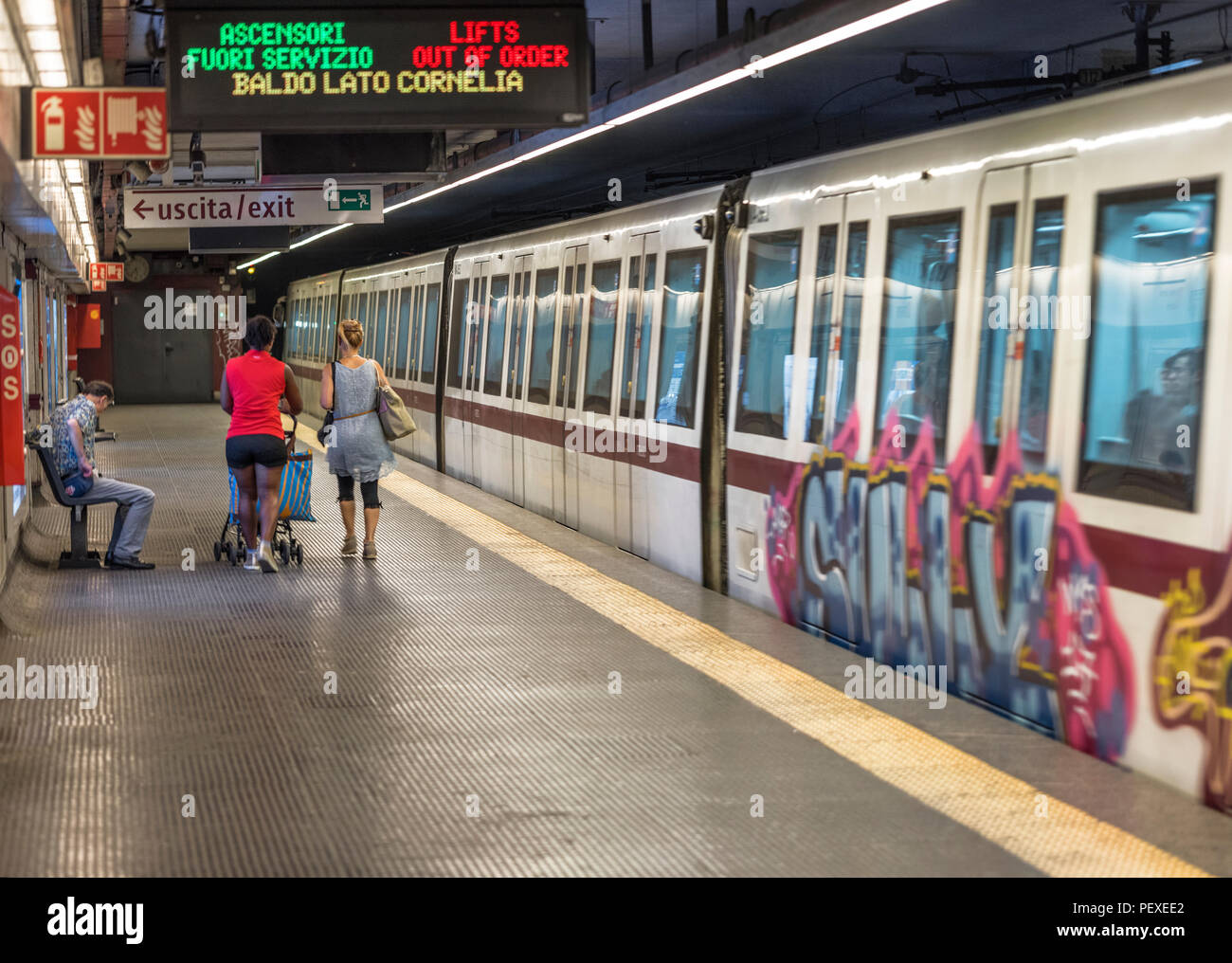 In der Stadt der Metro. Rom Stockfoto