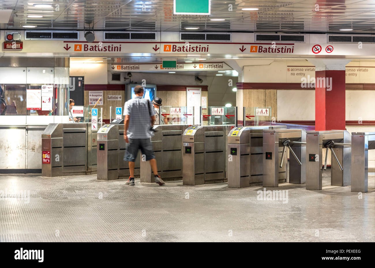 In der Stadt der Metro. Rom Stockfoto