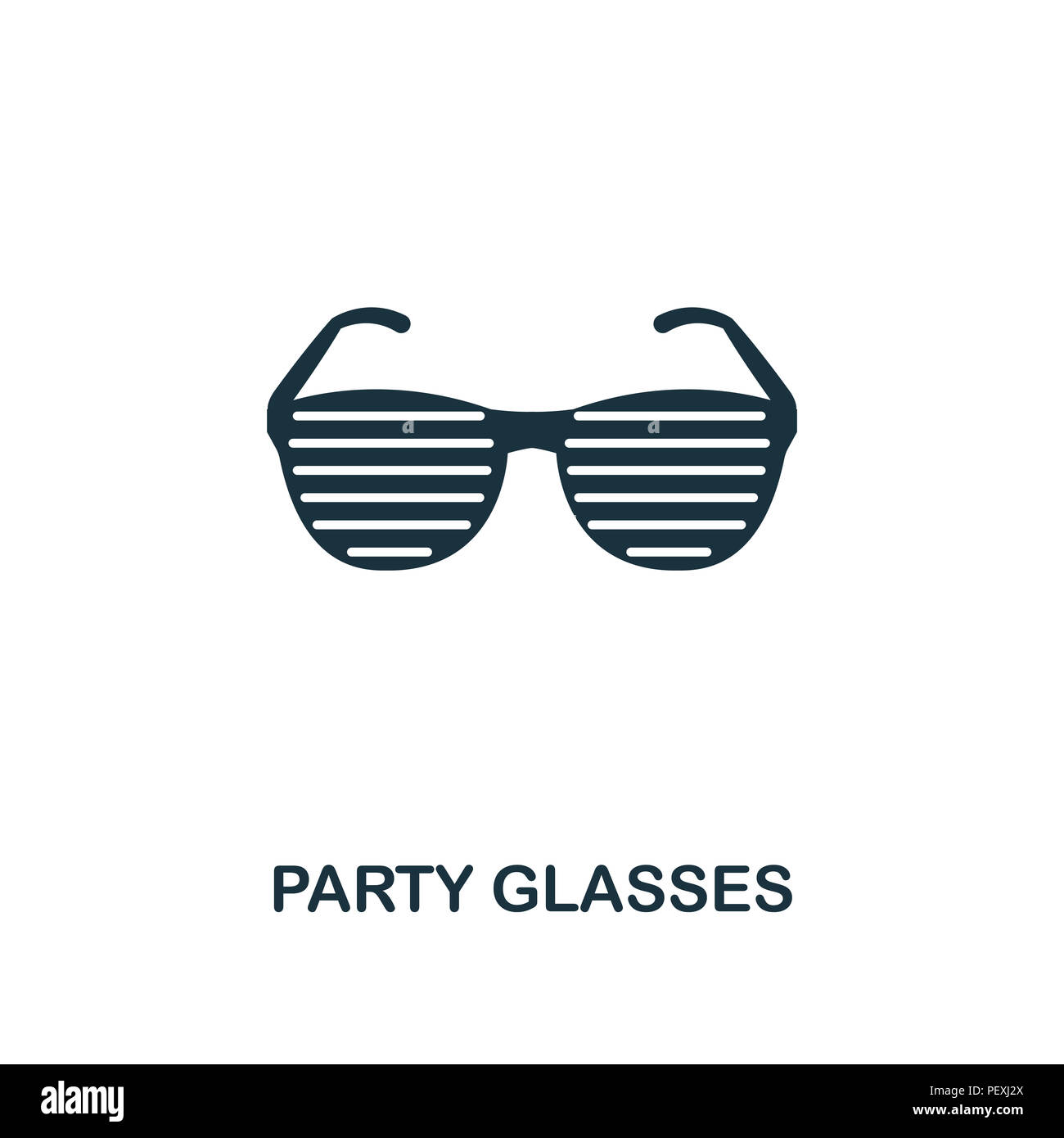 Party Brille kreative Symbol. Einfaches element Abbildung. Party Brille Konzept symbol Design aus der Partei. Für mobile und w verwendet werden Stockfoto