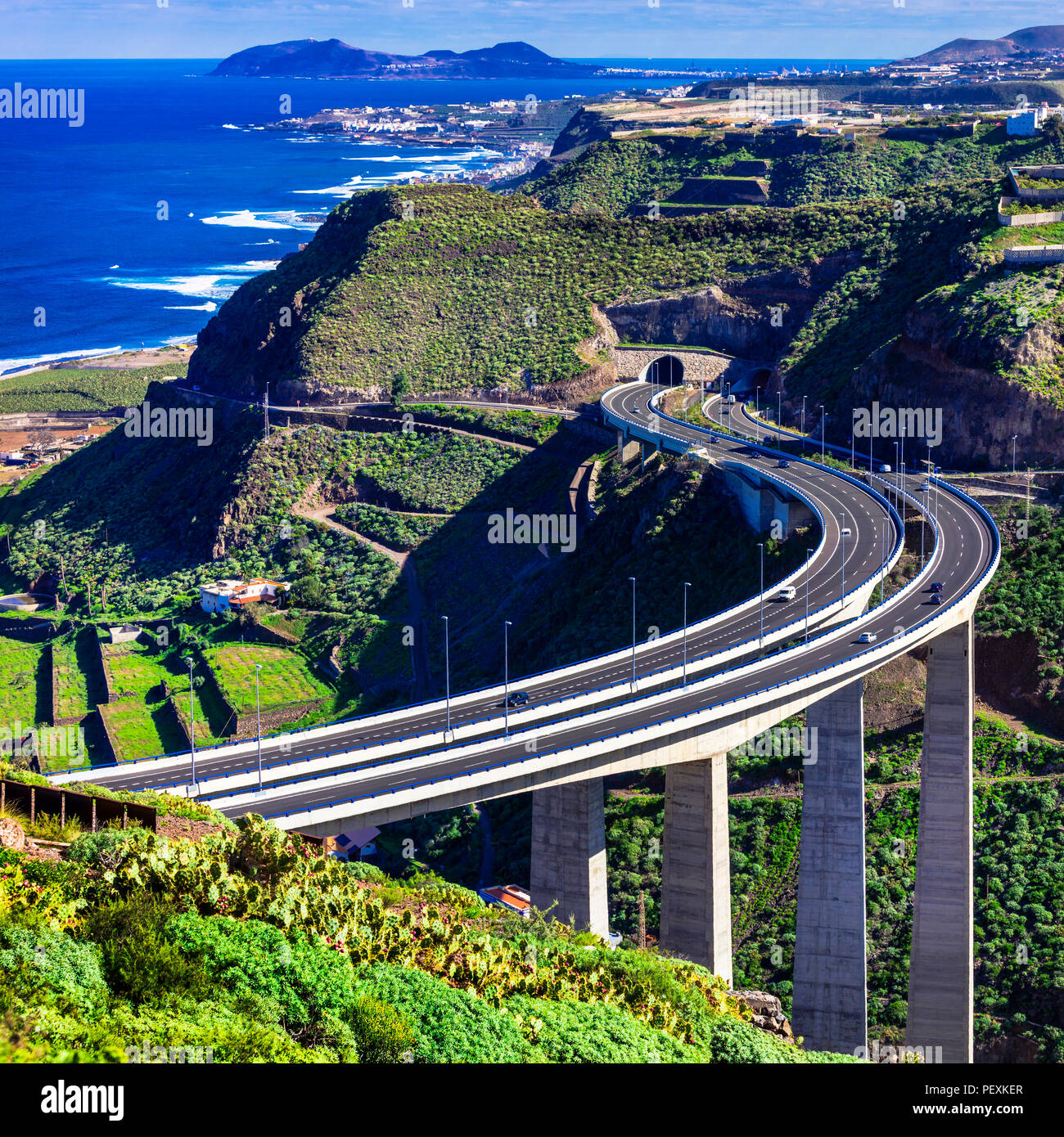 Beeindruckende Landschaft von Gran Canaria, in der Nähe von Las Palmas, Spanien. Stockfoto