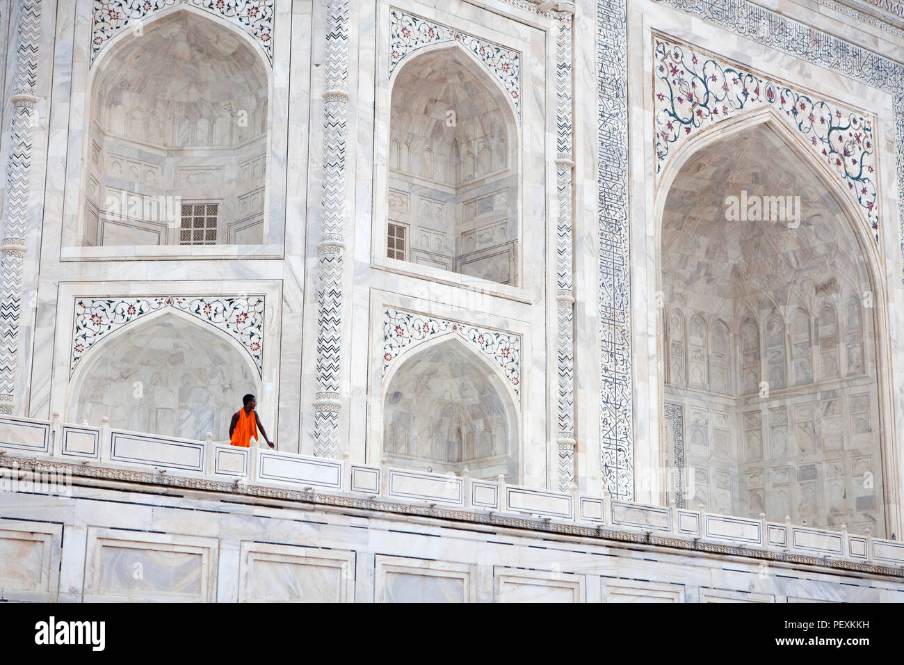 Taj Mahal, UNESCO-Weltkulturerbe, Agra, Uttar Pradesh, Indien Stockfoto