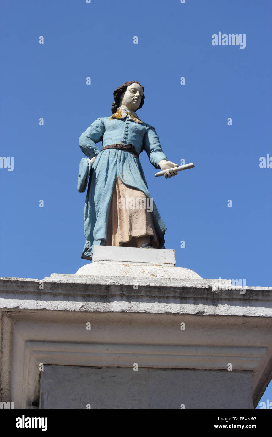 Die Zahlen auf der ehemaligen Christ Krankenhaus Bluecoat School, Hertford, Hertfordshire. Der Dichter Samuel Taylor Coleridge wurde kurz ein Schüler an diesem Standort. Stockfoto