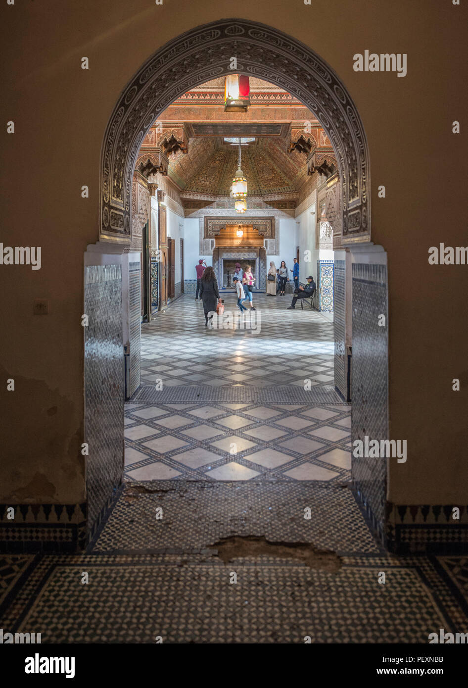 Bahia-Palast, Marrakesch, Marokko Stockfoto