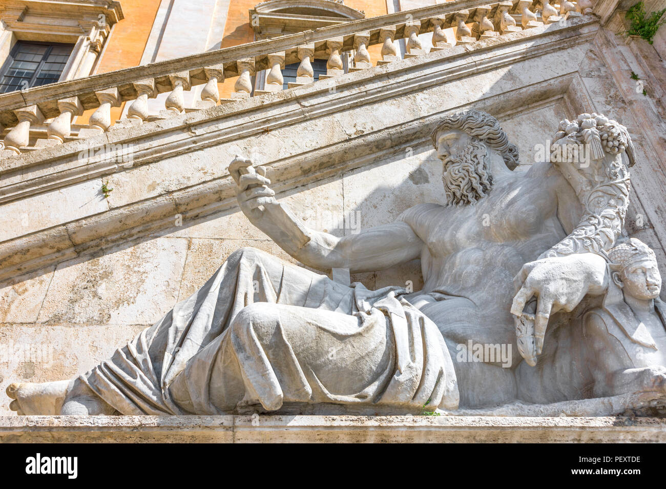 Auf dem Kapitol in Rom Stockfoto