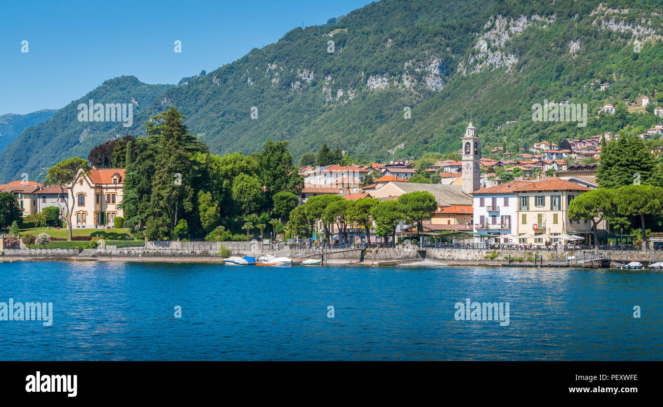 Malerische Anblick in Lenno, schönen Dorf mit Blick auf den Comer See, Lombardei, Italien. Stockfoto