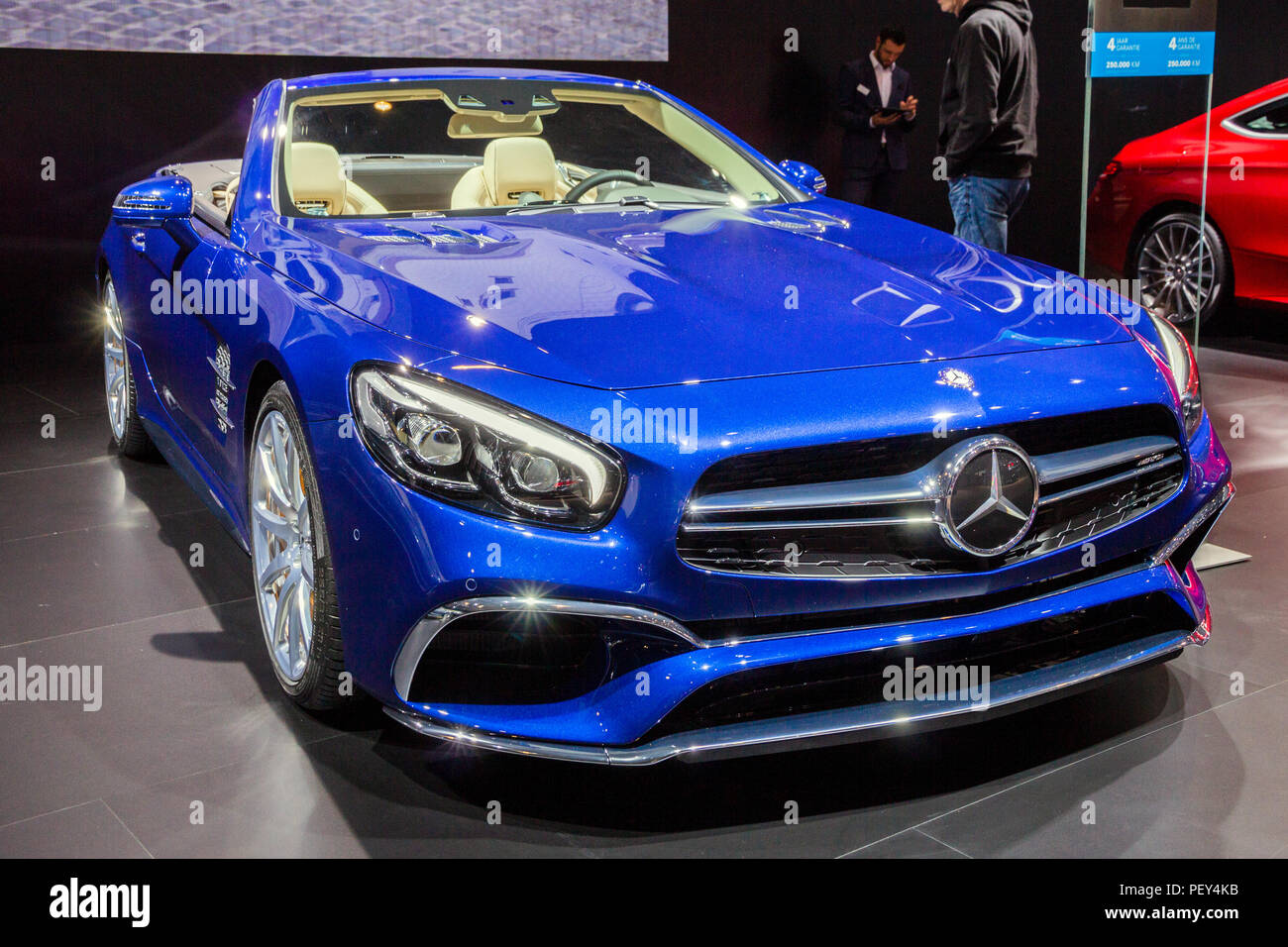 Brüssel Jan 12 2016 Mercedes Amg Sl65 Cabrio Roadster Auf Dem