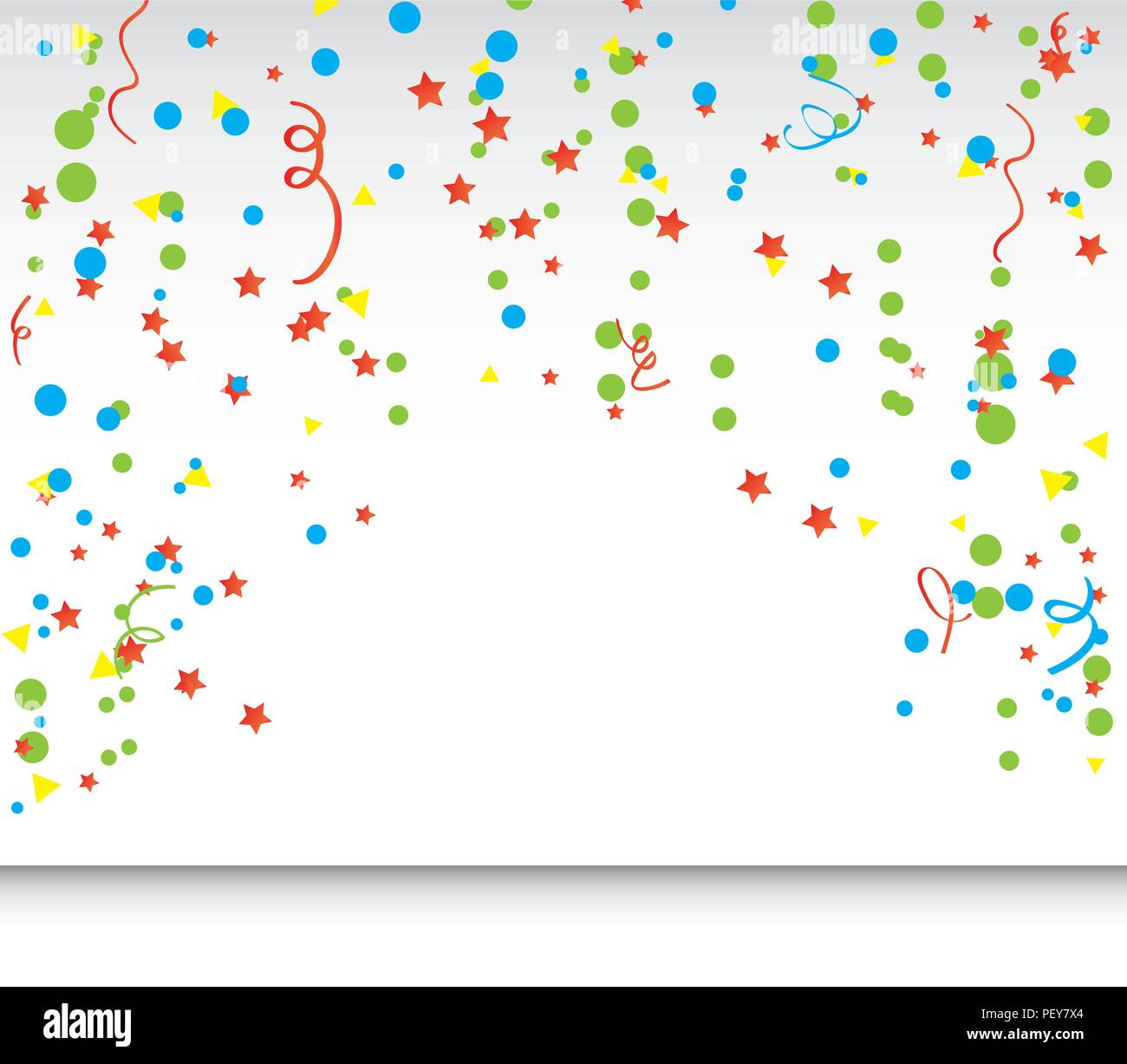 Weißer Hintergrund mit Konfetti Stock-Vektorgrafik - Alamy