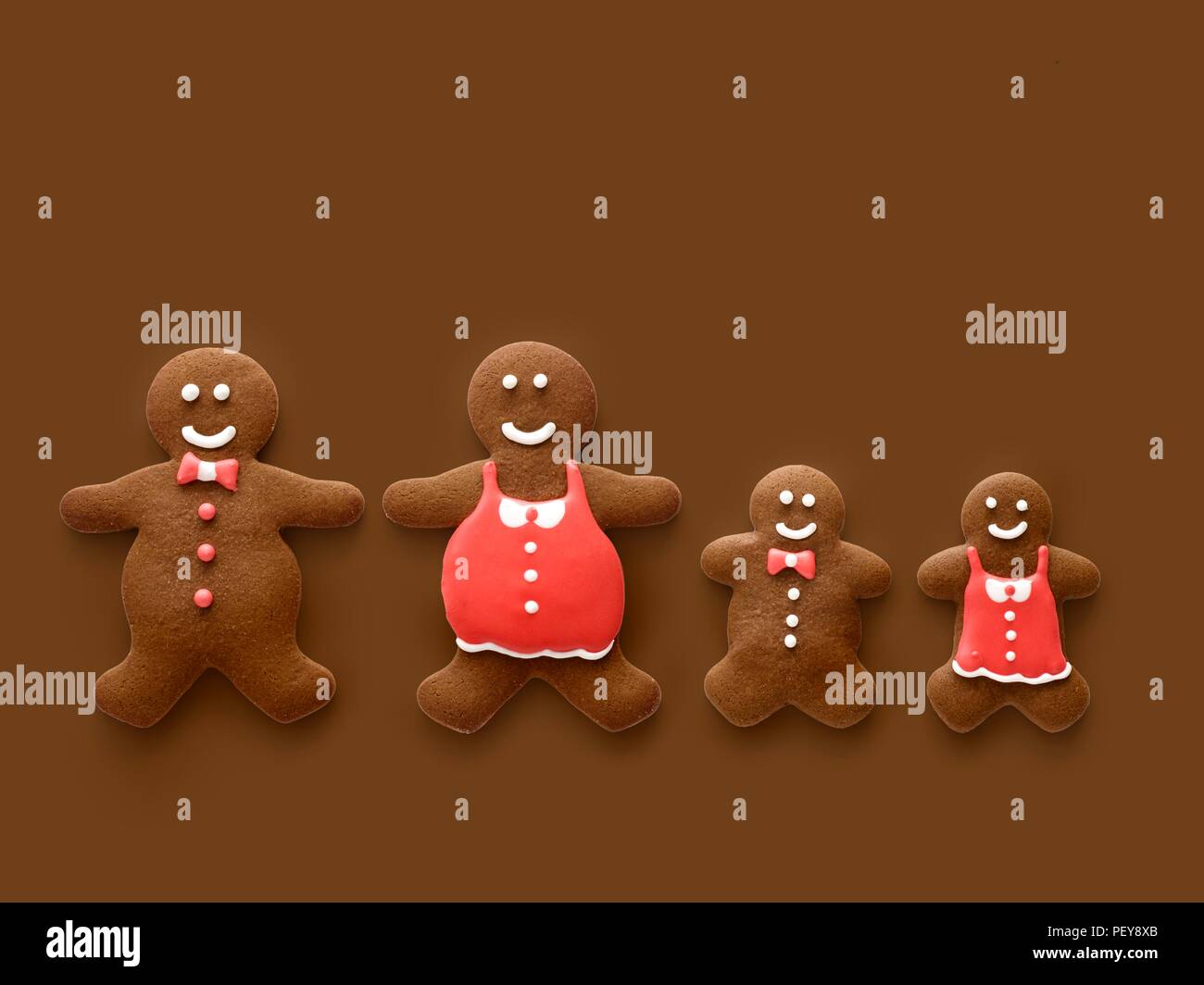 Lebkuchen Familie. Stockfoto