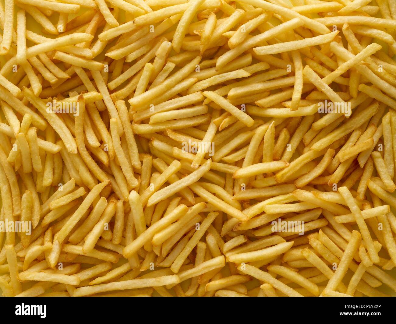 Pommes frites, Vollbild. Stockfoto