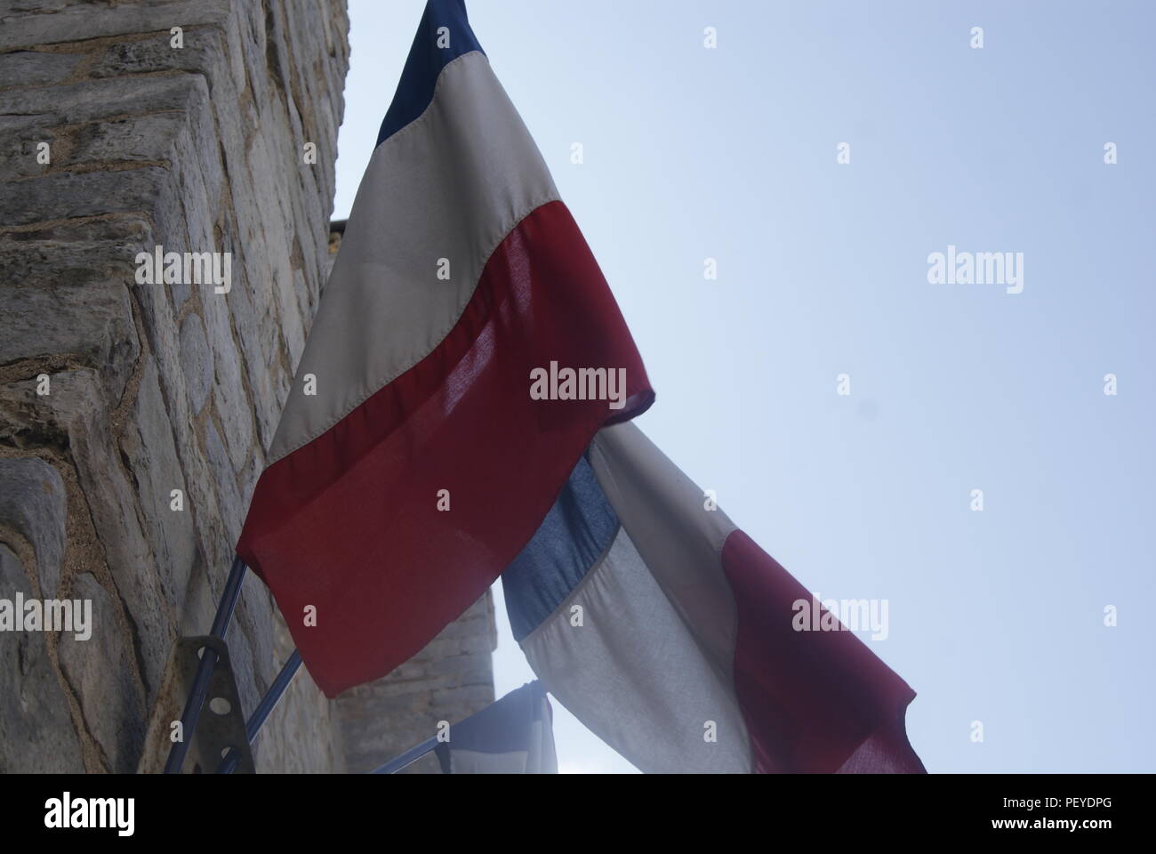 Drapeaux en France Stockfoto
