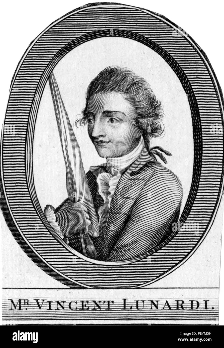 VINCENZO LUNARDI (1754-1806), italienische wegweisende Ballonfahrer Stockfoto