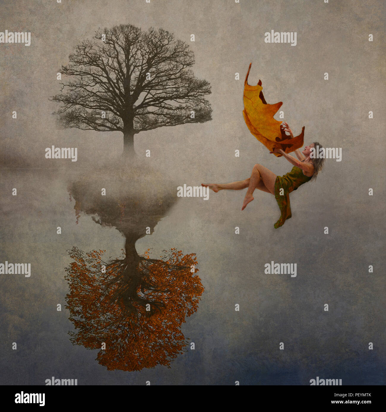 Gefallene Engel - Fine Art digitale Schöpfung Stockfoto