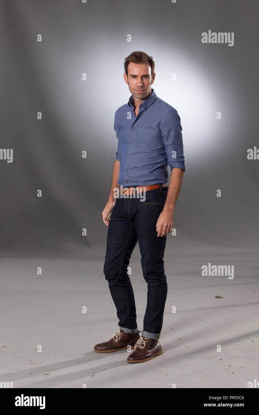 Edinburgh, Schottland. UK. 17. August 2018. Edinburgh International Book Festival. Bild: James Crawford Schriftsteller. Pako Mera/Alamy Leben Nachrichten. Stockfoto