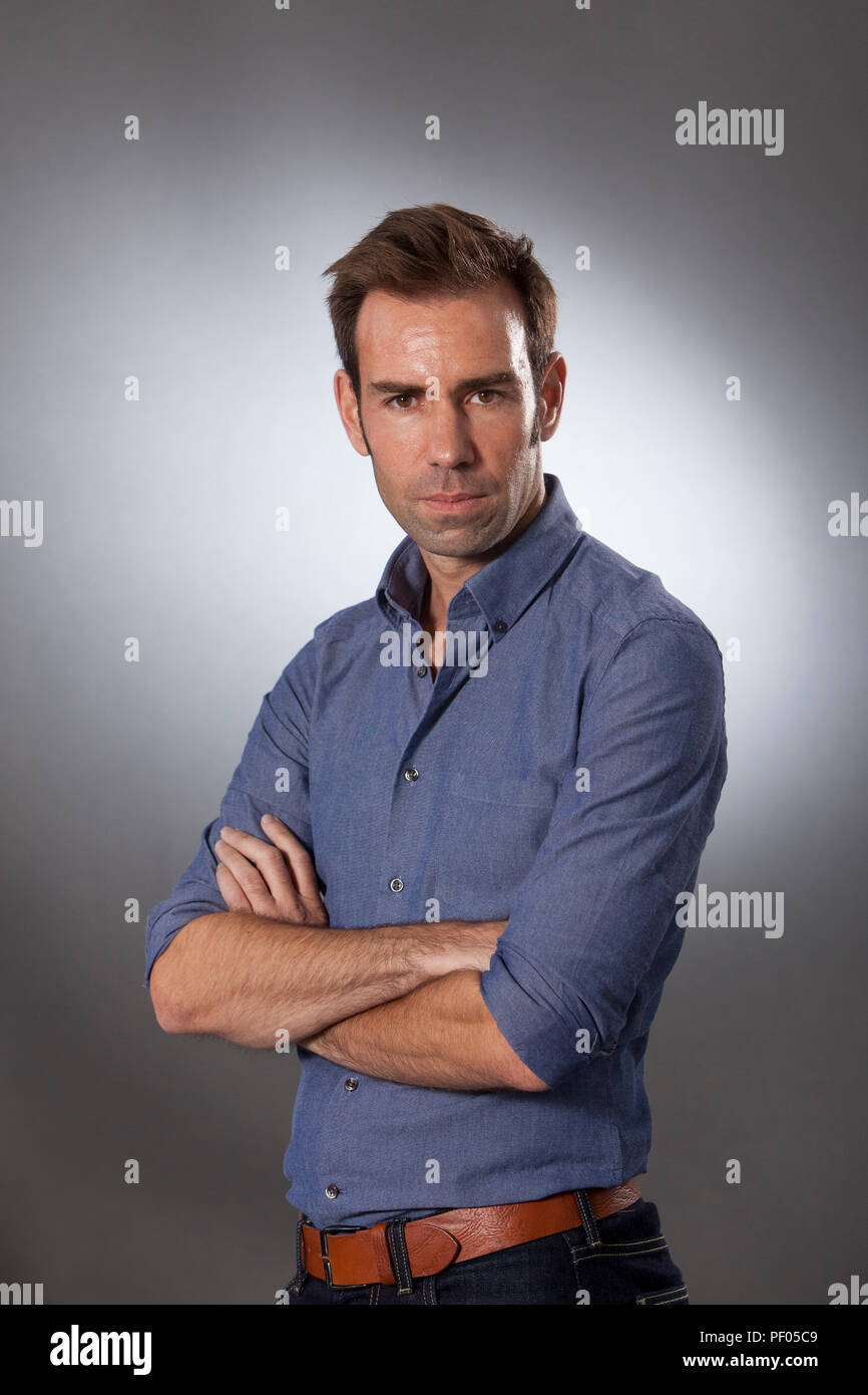 Edinburgh, Schottland. UK. 17. August 2018. Edinburgh International Book Festival. Bild: James Crawford Schriftsteller. Pako Mera/Alamy Leben Nachrichten. Stockfoto