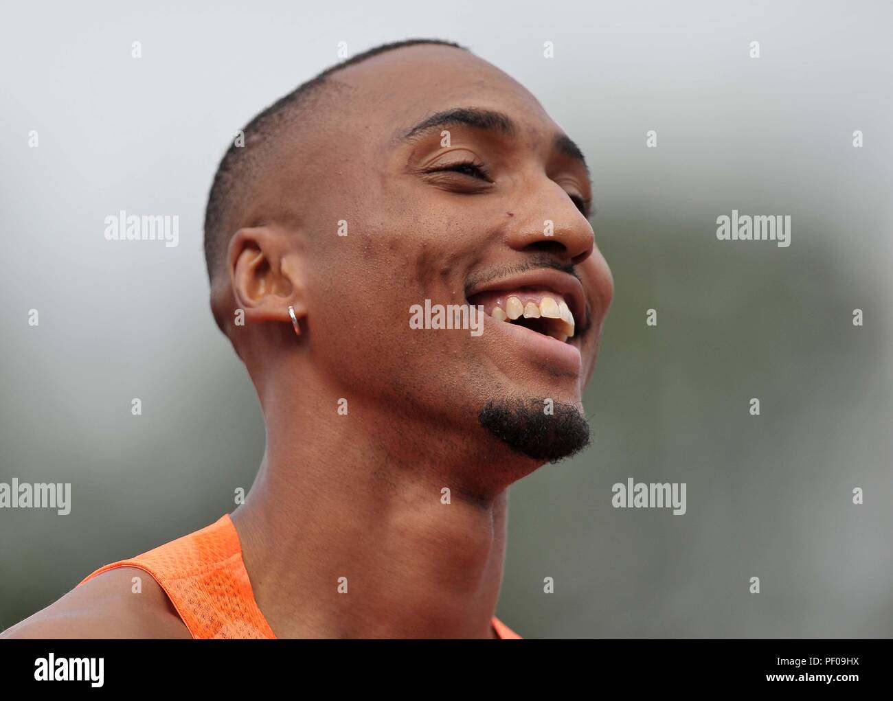 Birmingham, Großbritannien. 18. August 2018. Matthäus Hudson-Smith (GBR) in der mens 400 m. Muller Grand Prix Birmingham. Diamond League. Alexander Stadium. Perry Bar. Birmingham. UK. 18.08.2018. Credit: Sport in Bildern/Alamy leben Nachrichten Stockfoto