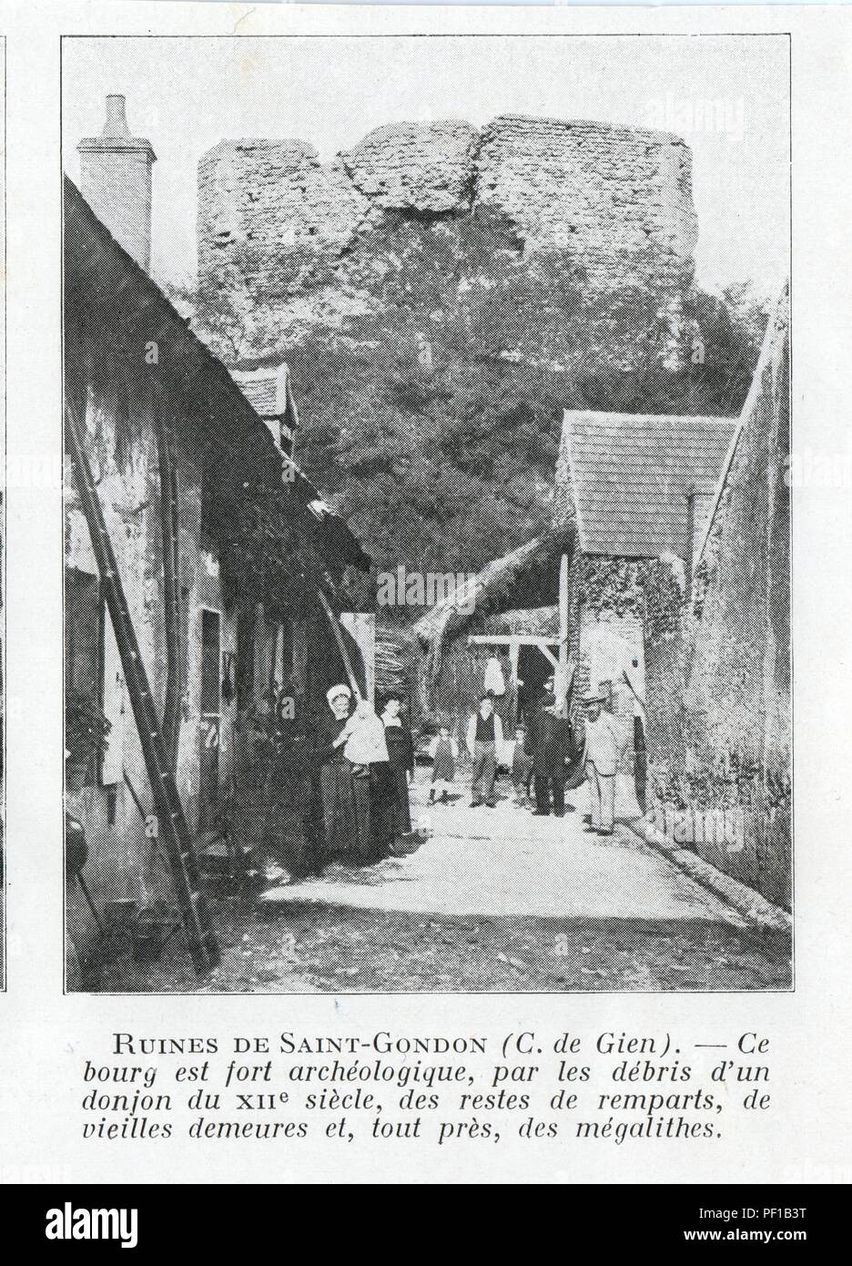 Ruines de Saint-Gondon Stockfoto