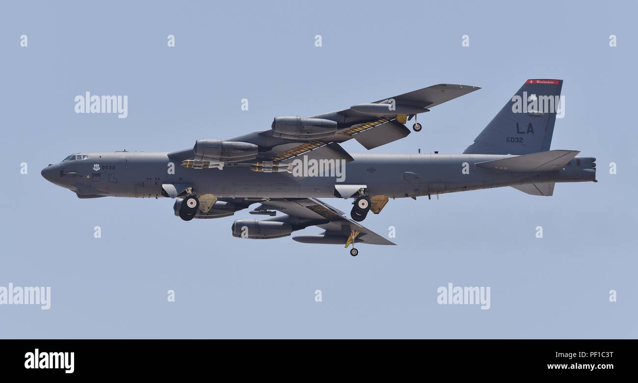 B-52-Bomber von Barksdale AFB eingesetzt Al Udeid Air Force Base in Katar im Betrieb inhärenten Lösen Stockfoto