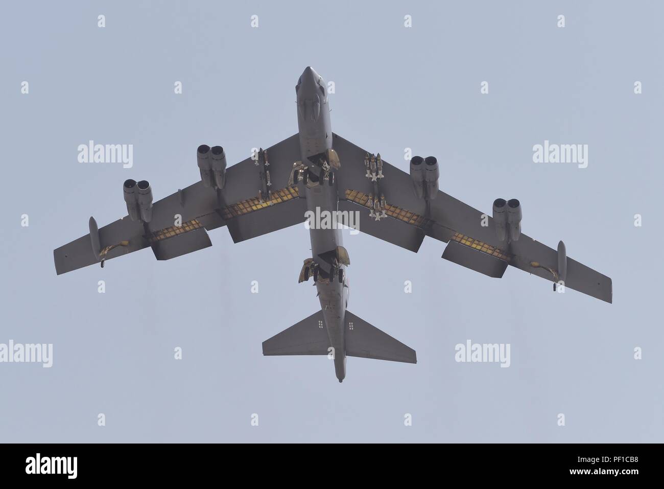 B-52-Bomber von Barksdale AFB eingesetzt Al Udeid Air Force Base in Katar im Betrieb inhärenten Lösen Stockfoto