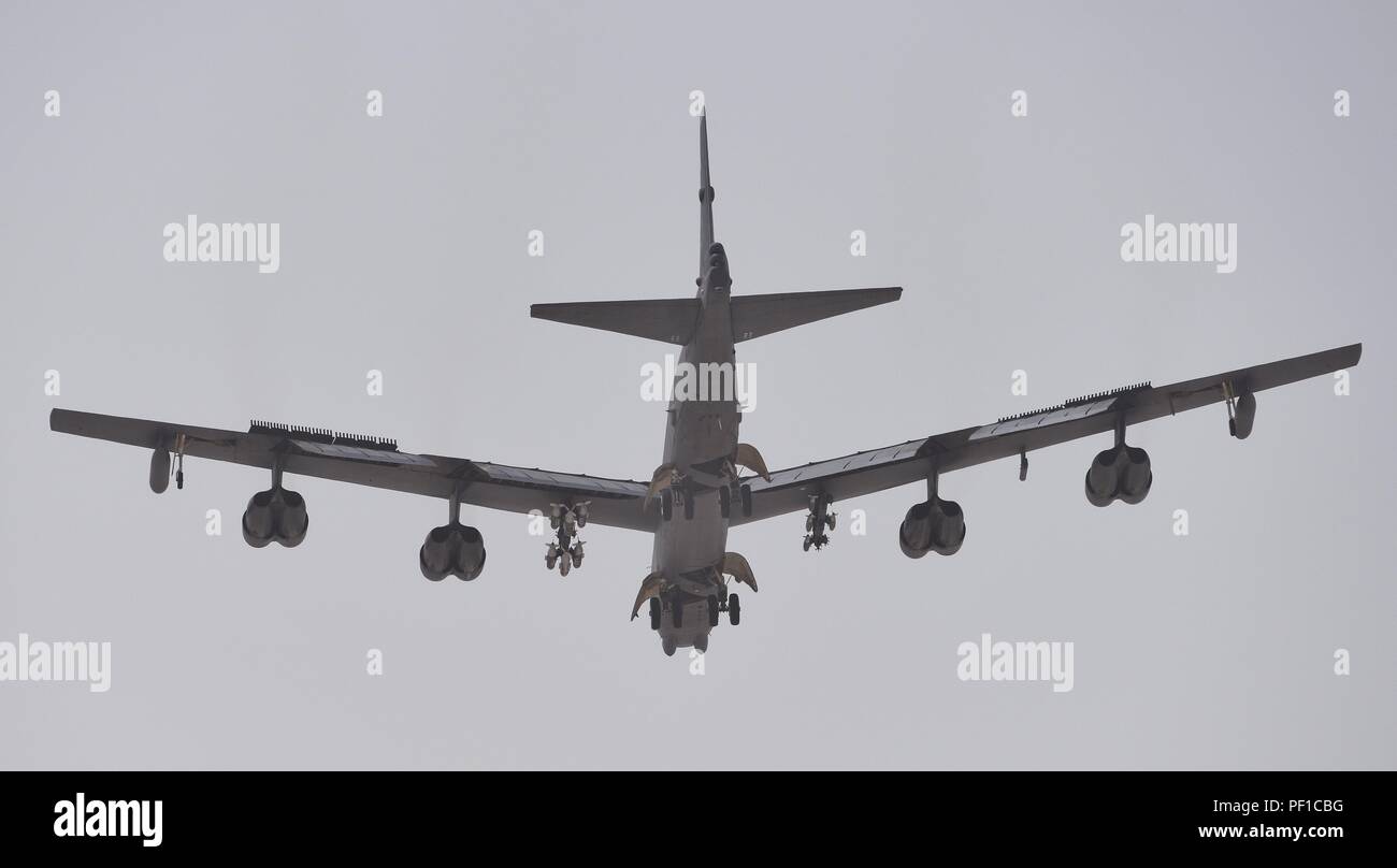 B-52-Bomber von Barksdale AFB eingesetzt Al Udeid Air Force Base in Katar im Betrieb inhärenten Lösen Stockfoto