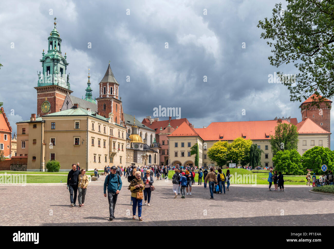 Und Kathedrale auf dem Wawel Schloss Wawel, Wawel, Krakau, Polen Stockfoto