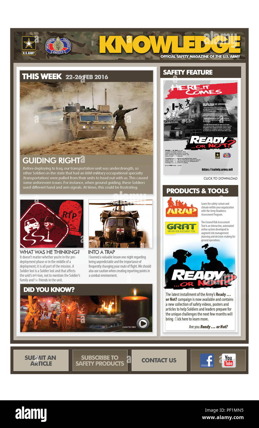 2016 Keith L. Ware Einreichung - Kategorie C: Layout und Design (Kategorie) und Kategorie K: Zivile Graphic Artist des Jahres (individuelle) https://www.army.mil/e2/c/downloads/424309.pdf Stockfoto