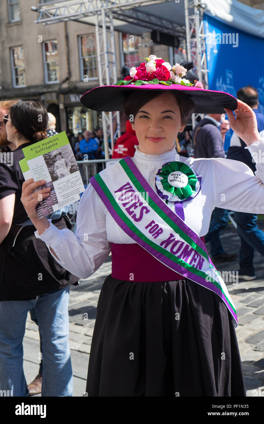 Die Gewinnung der Frauen stimmen: Event beim Edinburgh Fringe August 2018 Stockfoto