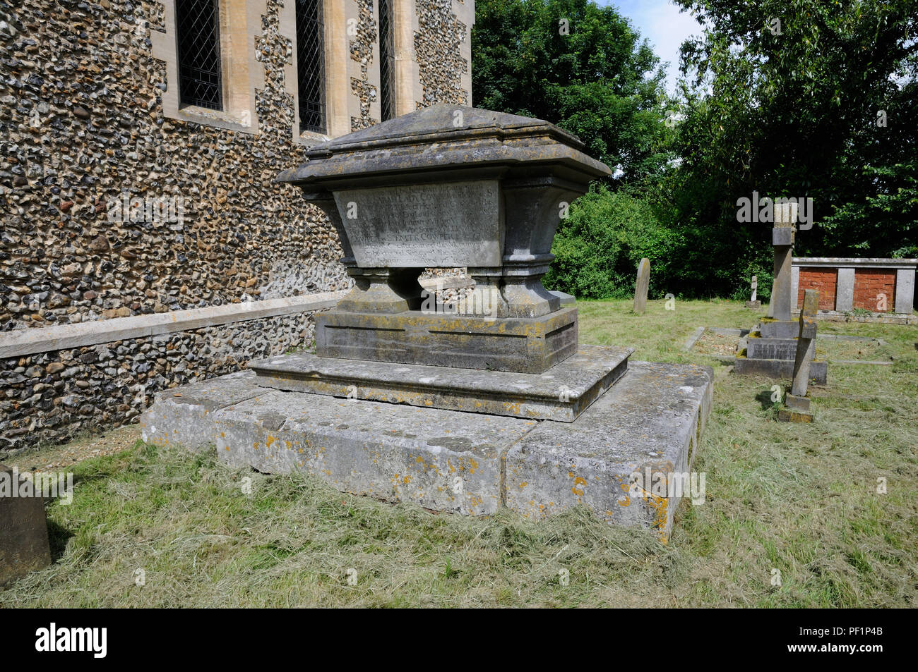 Grab Denkmal von Sarah, Lady Cowper, Hertingfordbury, Hertfordshire Stockfoto