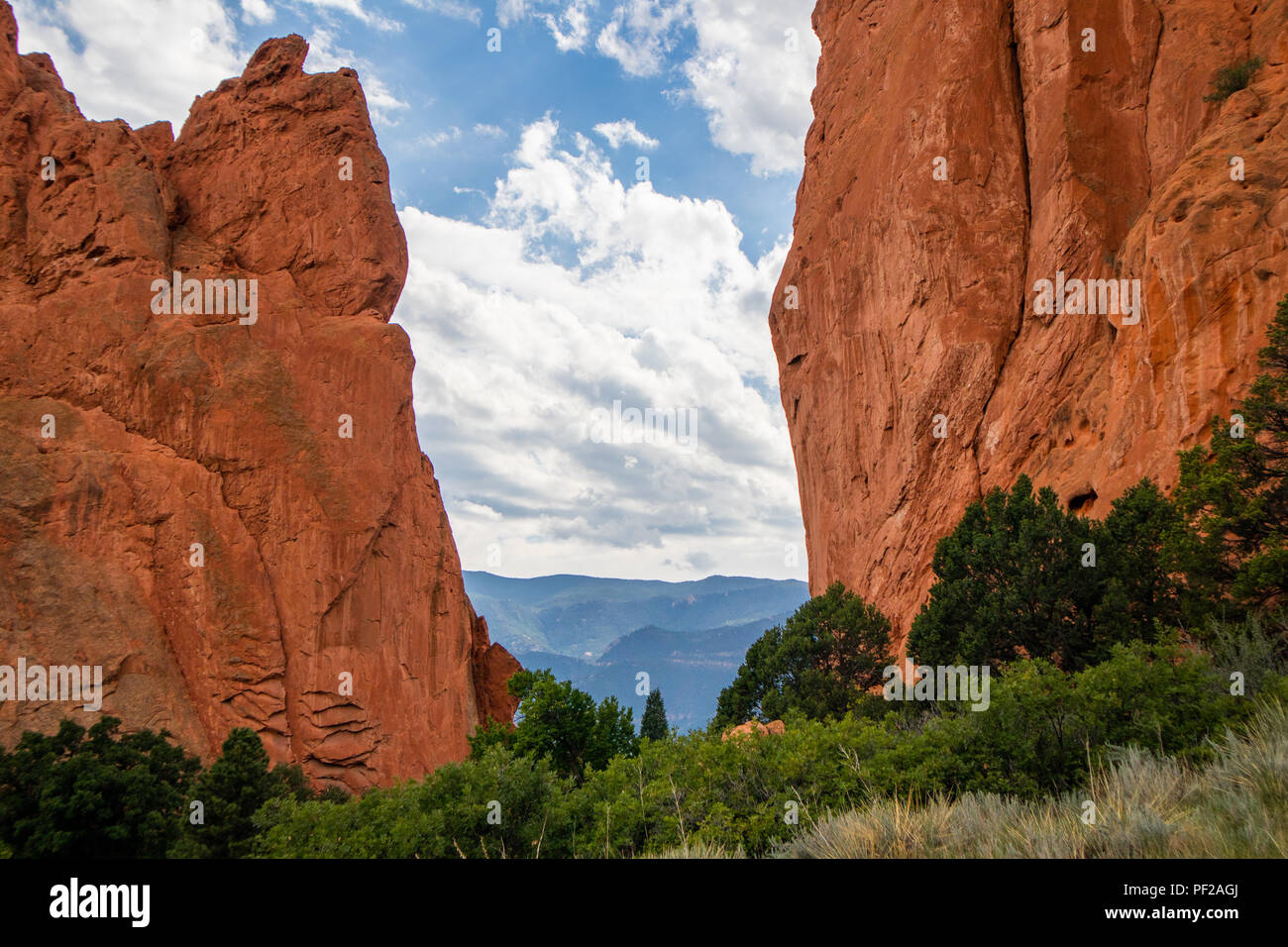 Garden of the Gods in Colorado Springs Stockfoto