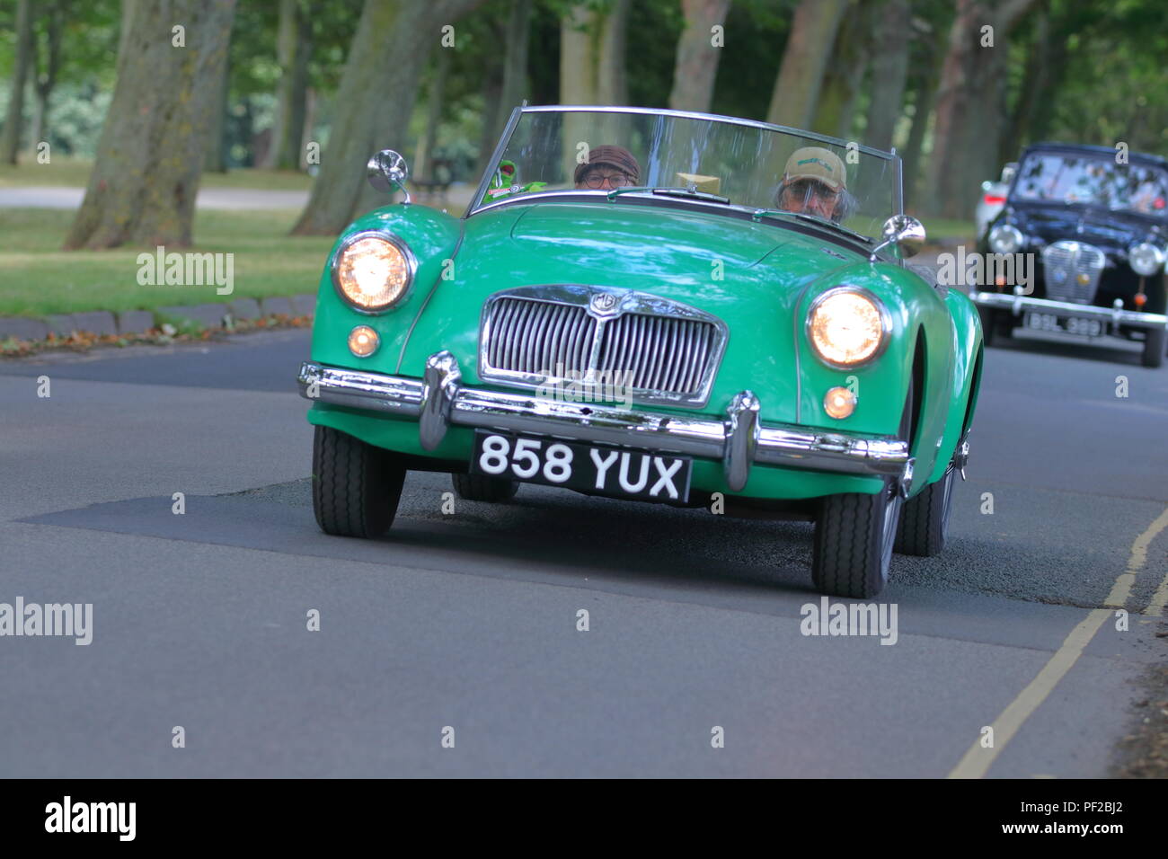 Ein MG Roadster an Bügel Newsam Classic Car Show in Leeds Stockfoto