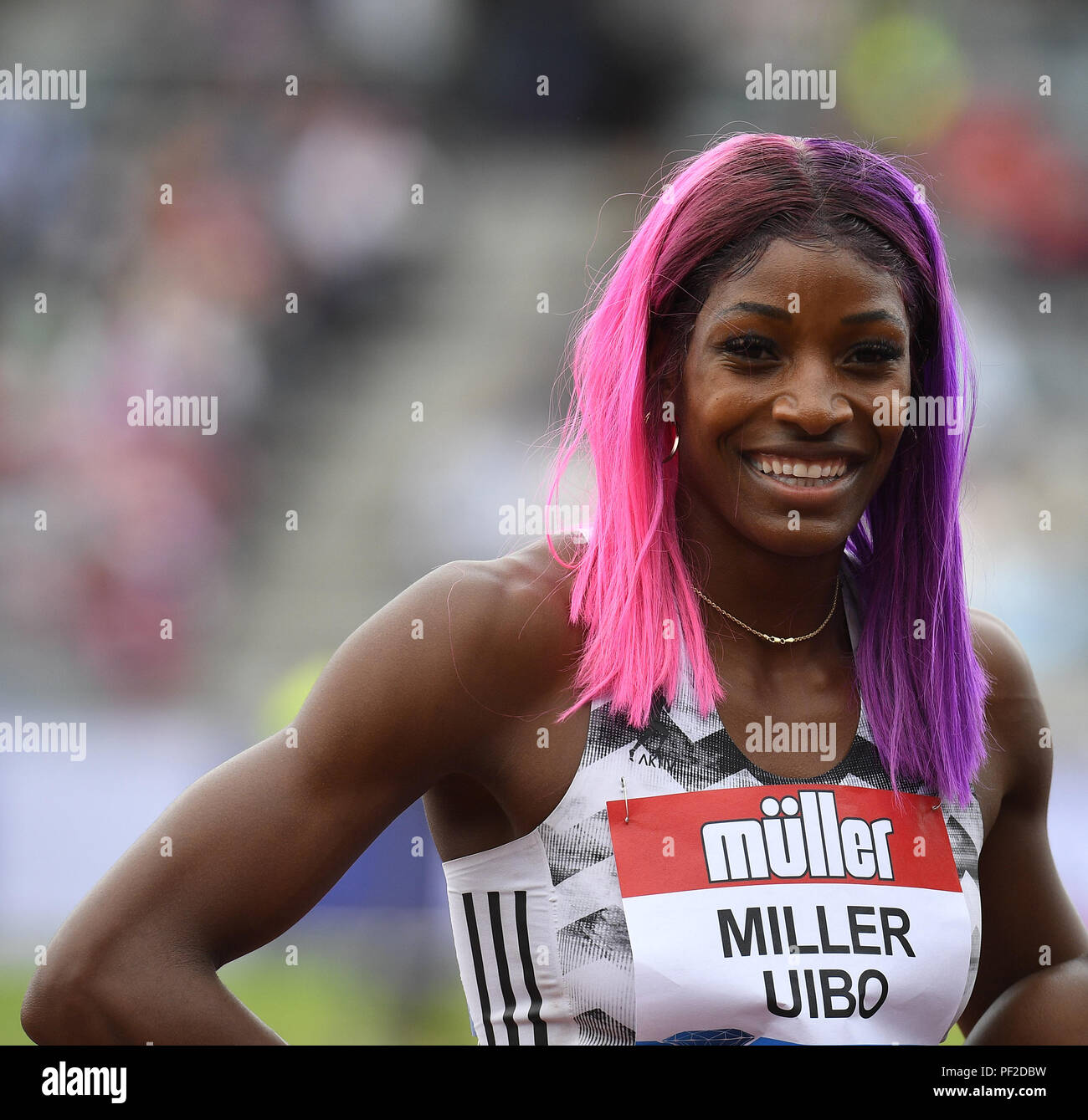 Shaunae Miller Uibo Im Diamond League Muller Grand Prix Bei Alexander Stadion Birmingham England Am 18 August 2018 Graham Glennsport Stockfotografie Alamy