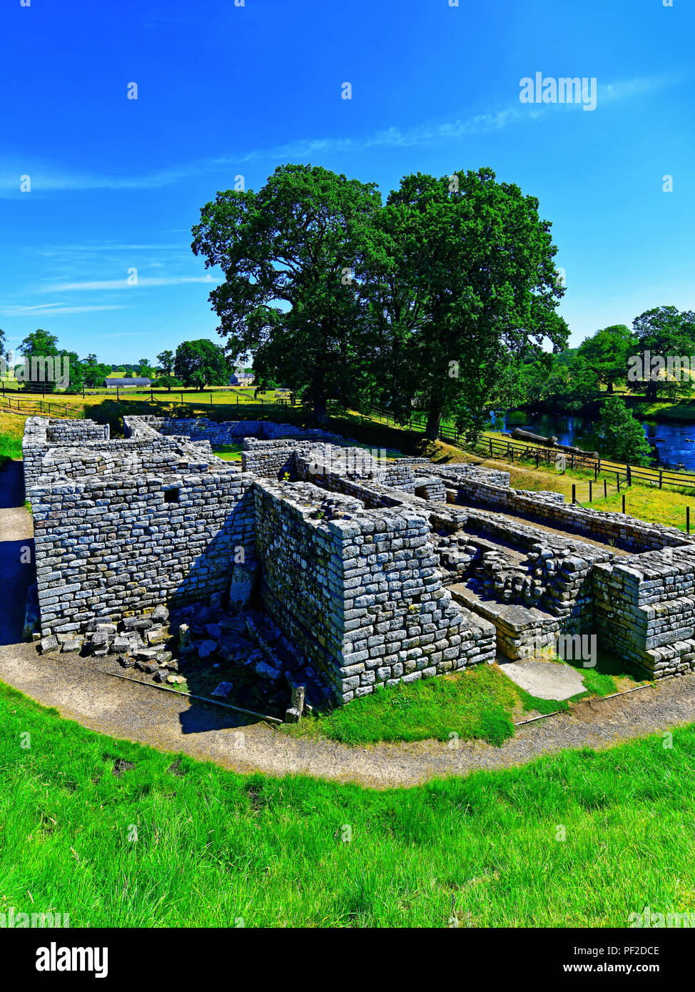 Englisches Erbe Chesters Fort Northumberland Die wechselnden Hall Stockfoto