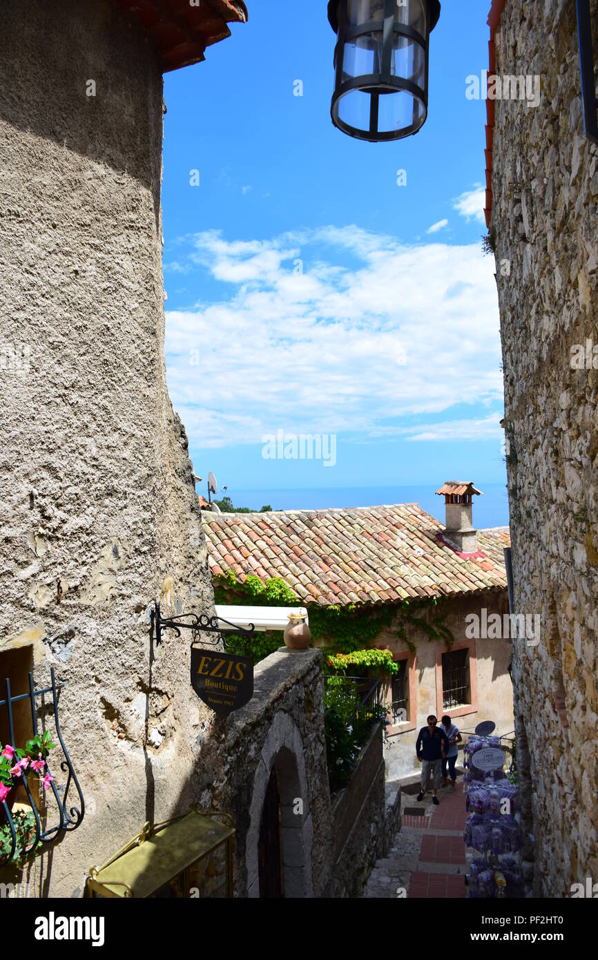 Das schöne Dorf Eze an der Cote d'Azur, Frankreich Stockfoto