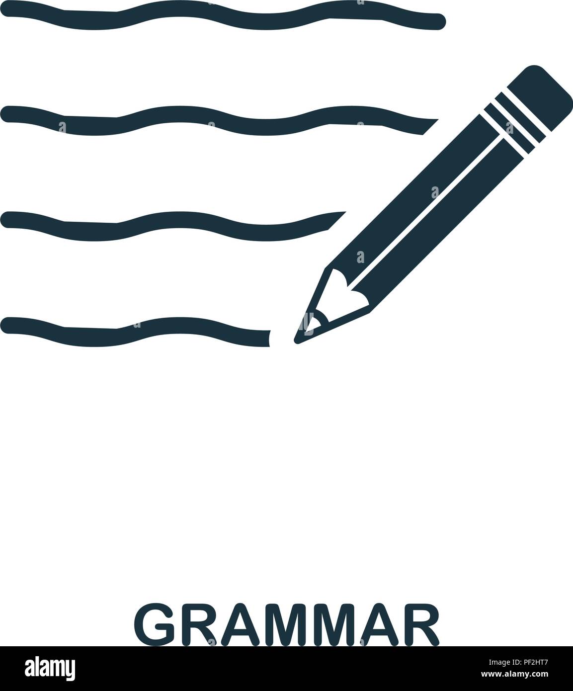 Grammatik kreativ Symbol. Einfaches element Abbildung. Grammatik Konzept symbol Design aus der Schule Sammlung. Für mobile und Web Design, Apps verwendet werden, Stock Vektor