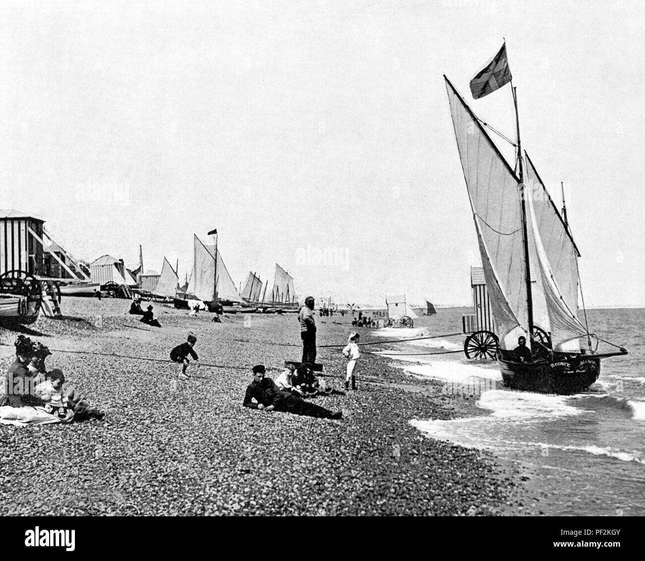 Henne Strand, 1900er Jahre Stockfoto