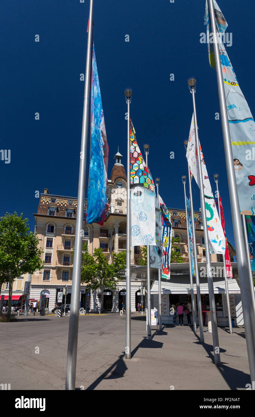 Hotel Aulac, Lausanne, Schweiz Stockfoto