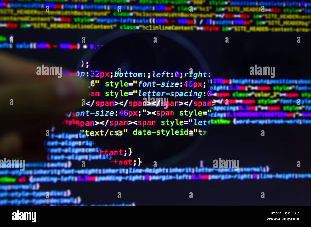 Desktop Quellcode und Technologie Hintergrund, Entwickler oder ...