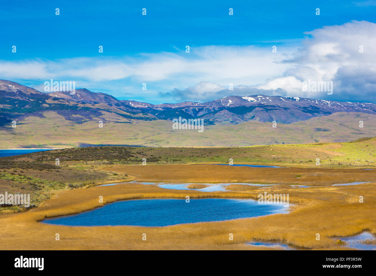 Ein See in Patagonien. Stockfoto