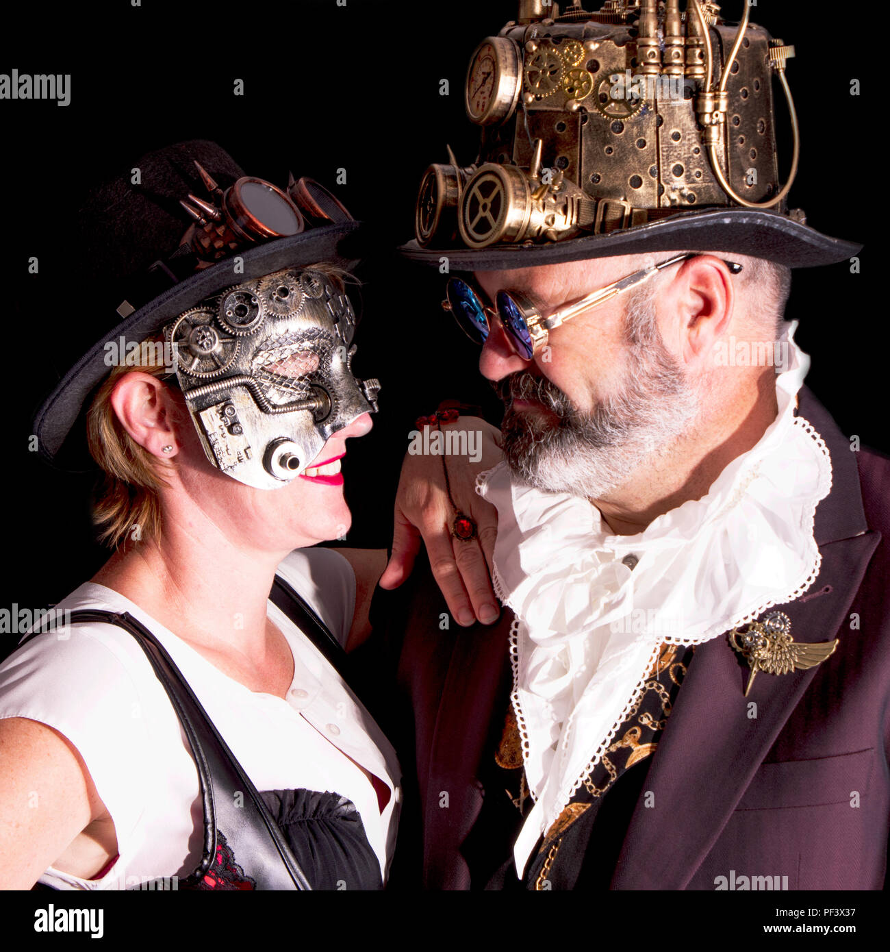 Steam Punk Studio - low-key-Einstellung Stockfoto