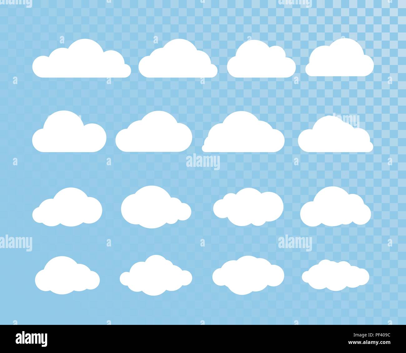 Cloud. Abstrakte weißen bewölkt auf Transparenten Hintergrund isoliert. Vector Illustration Stock Vektor