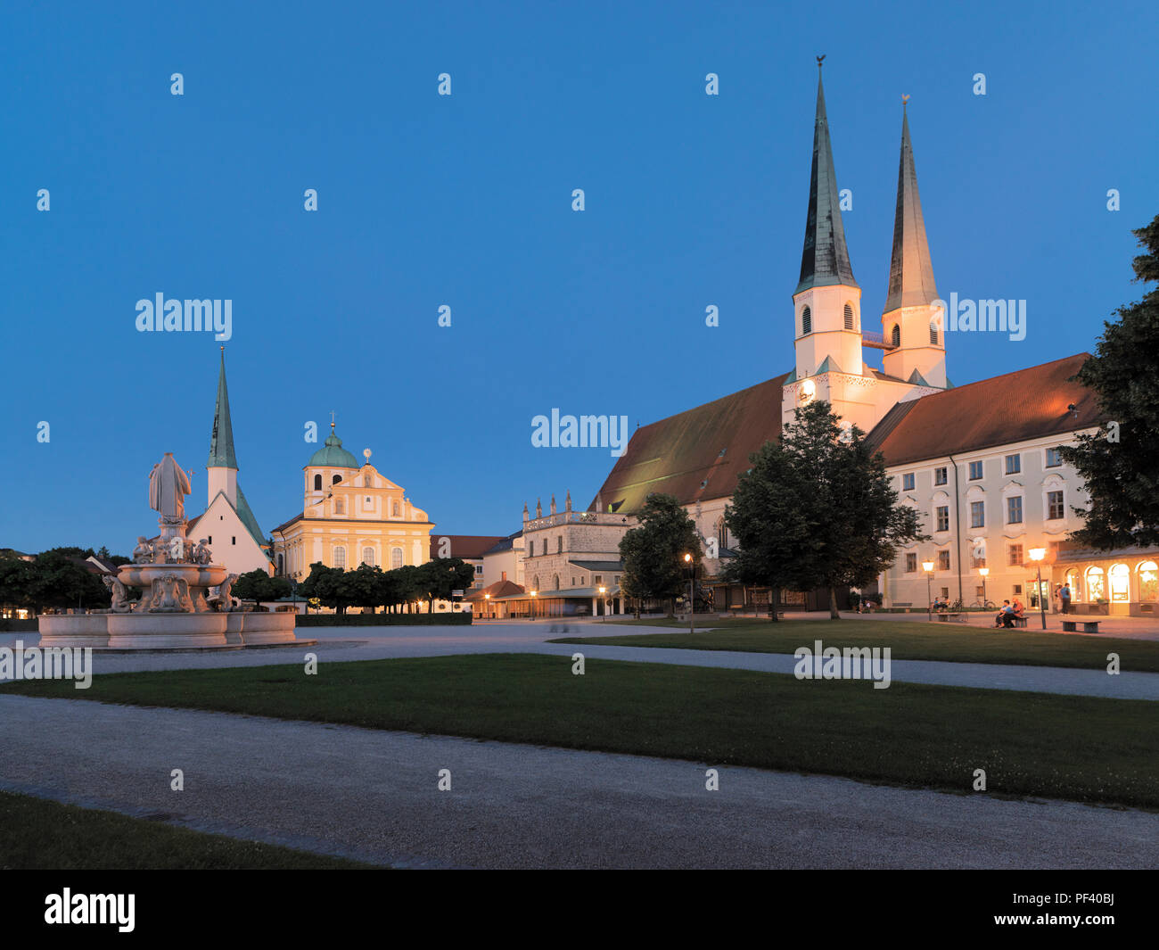 Kapellplatzes,, Altötting, Oberbayern, Deutschland | Altötting, Bayern, Deutschland Stockfoto