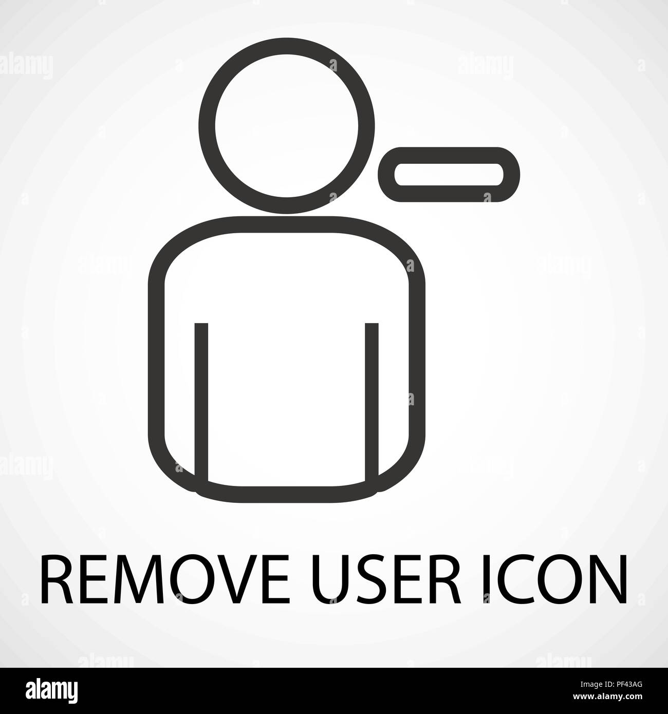 Einfaches Entfernen Symbol Benutzer, Vektor Stock Vektor