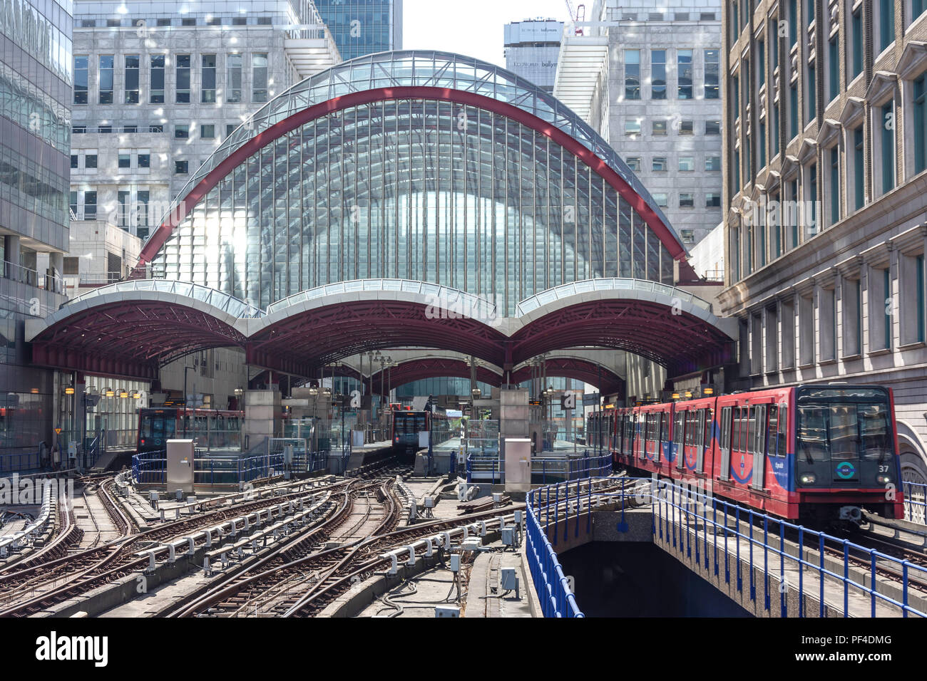 DLR-Station Canary Wharf, Canary Wharf, London Borough Tower Hamlets, Greater London, England, Vereinigtes Königreich Stockfoto