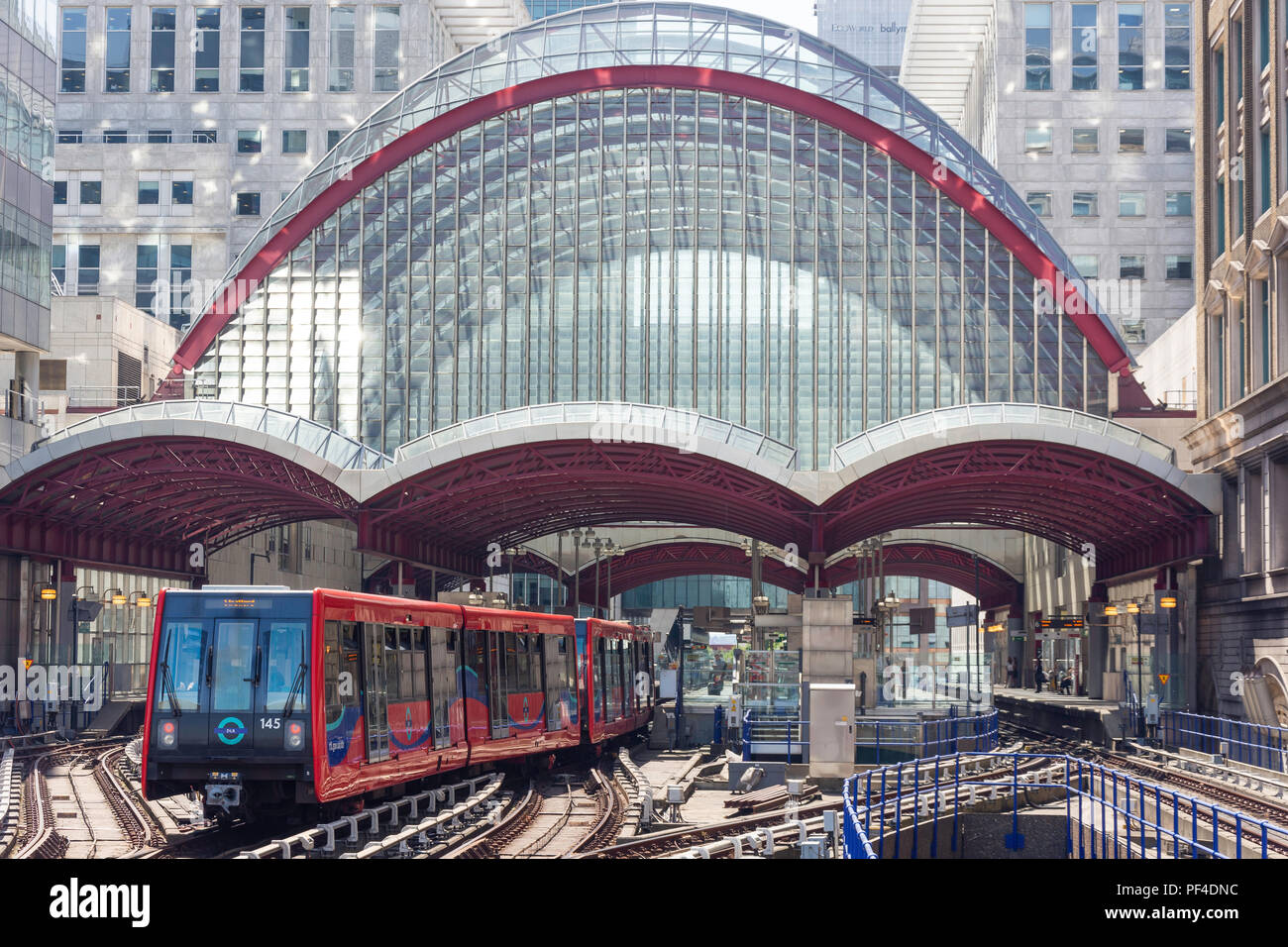 DLR-Station Canary Wharf, Canary Wharf, London Borough Tower Hamlets, Greater London, England, Vereinigtes Königreich Stockfoto