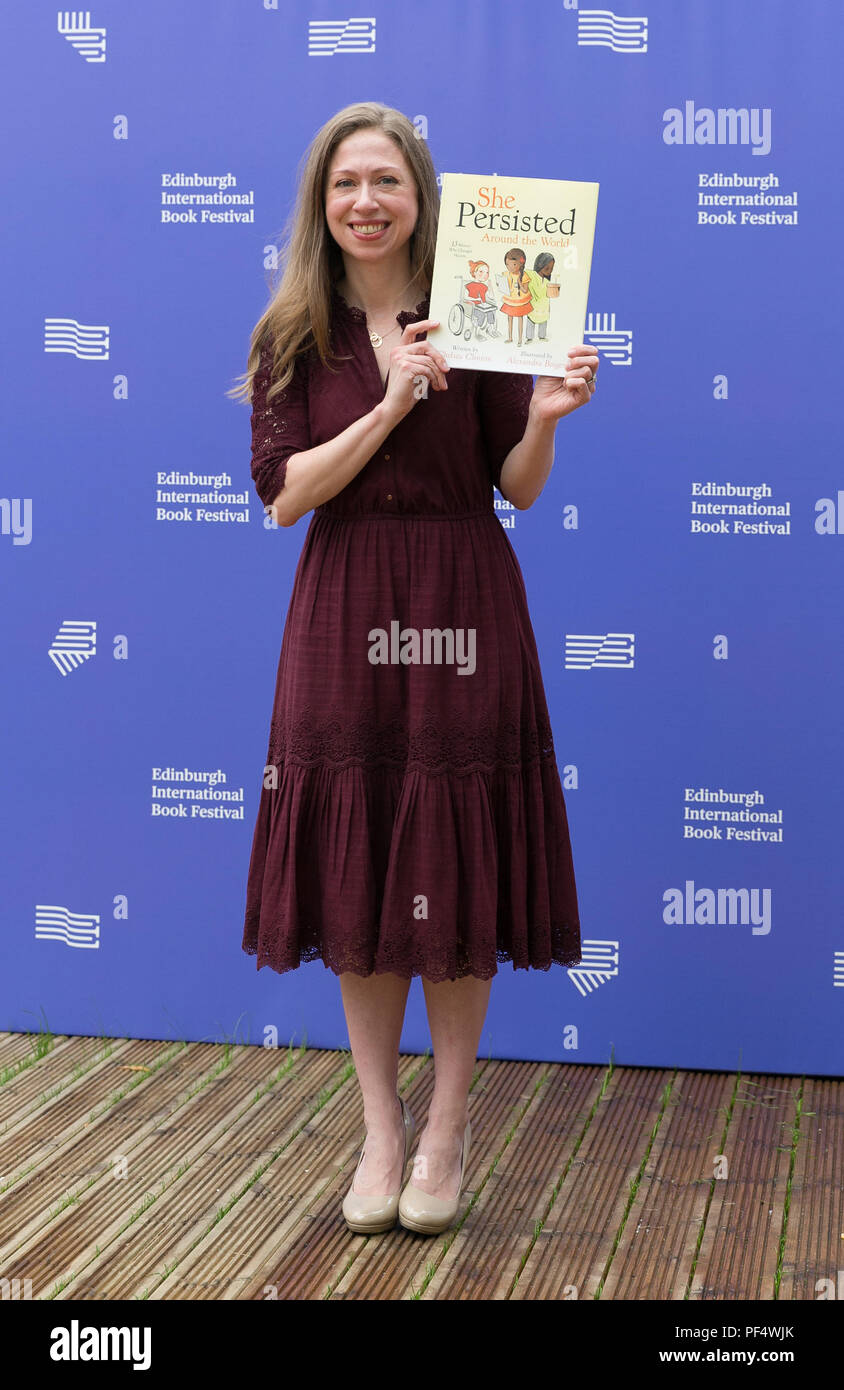 Edinburgh, Großbritannien. 19. August 2018. Chelsea Clinton an der Edinburgh International Book Festival. Credit: Brian Wilson/Alamy leben Nachrichten Stockfoto