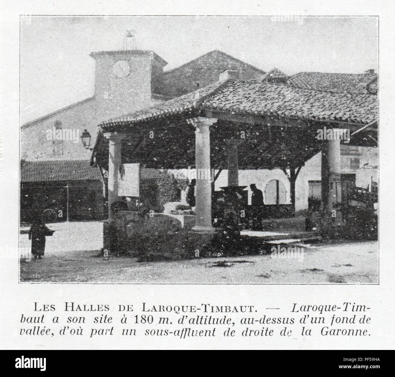 LES HALLES DE LAROQUE-TIMBAUT Stockfoto