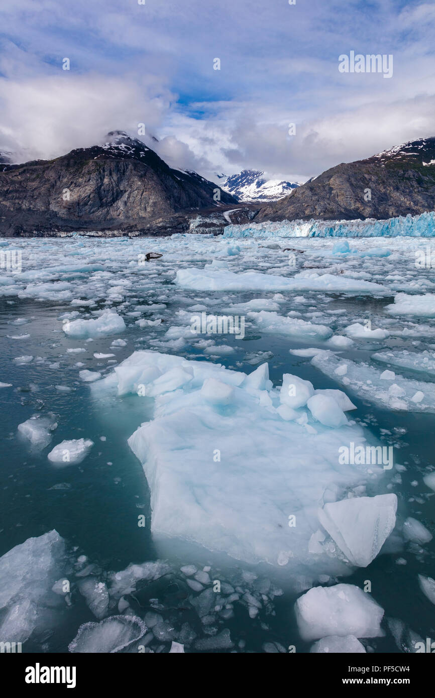Columbia Gletscher im Prince William Sound auf der westlichen Alaska Chugach Mountains in der Nähe von Valdez, Alaska Stockfoto