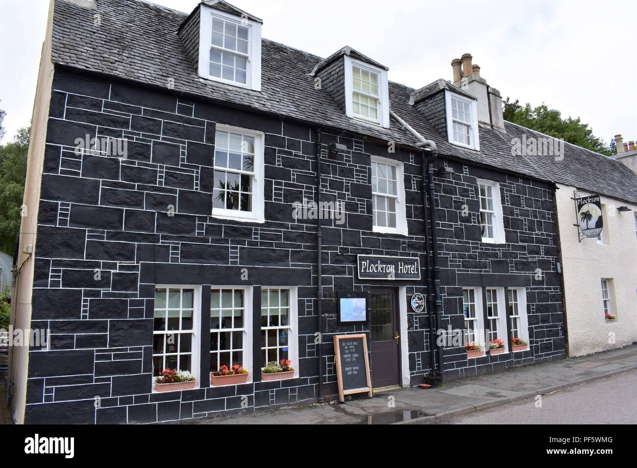 Die plockton Hotel, Plockton Dorf, die schottischen Highlands, Schottland Stockfoto